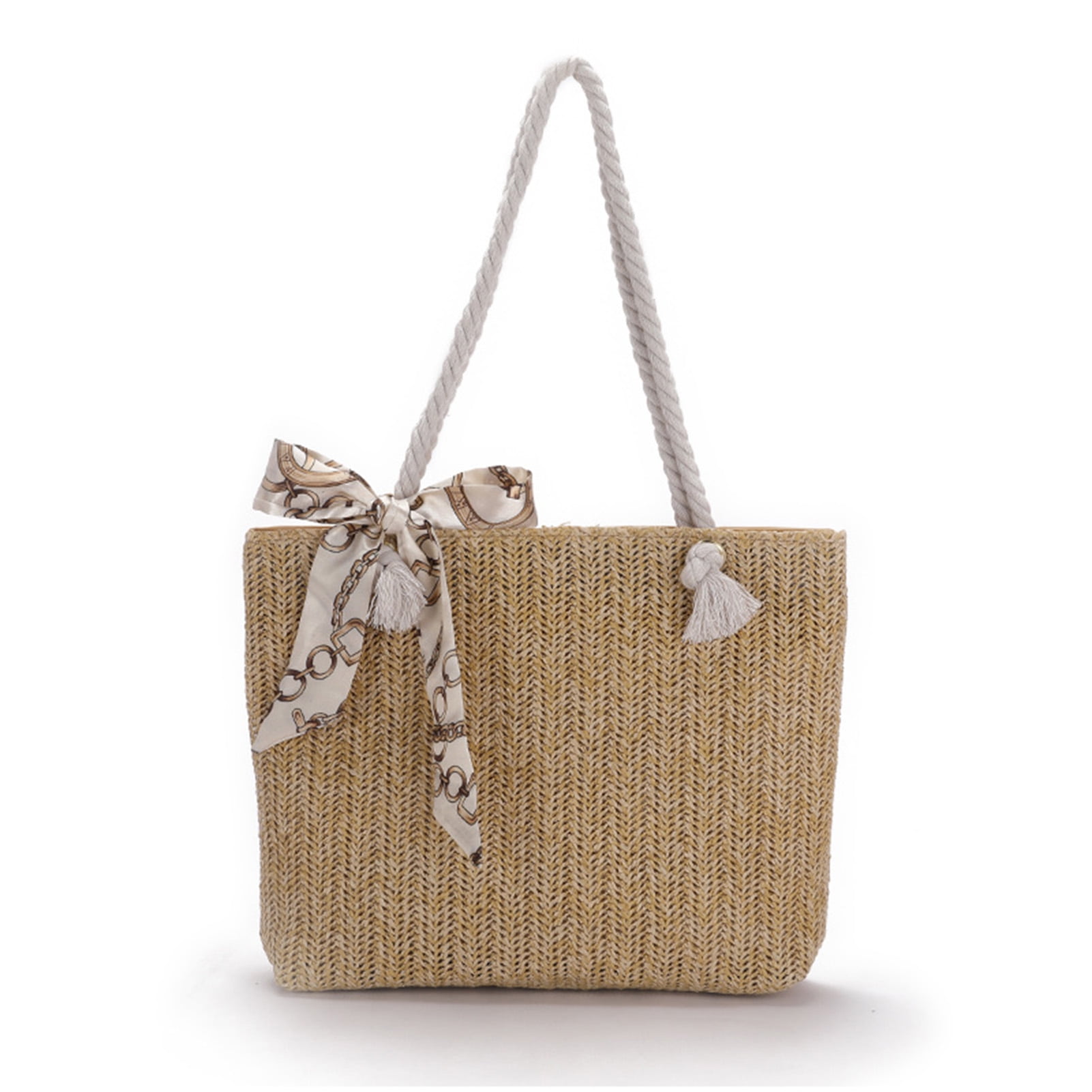 FeiraDeVaidade Beach Bag For Summer Straw Bags Handmade Woven Tote ...