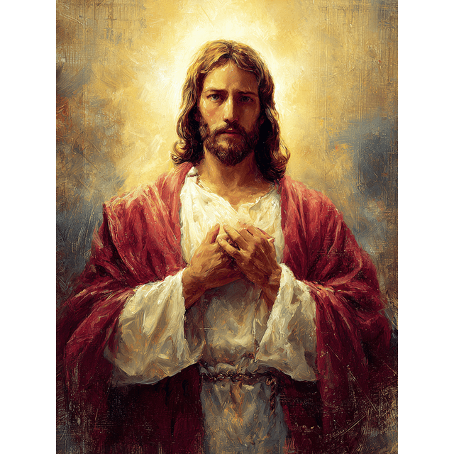 Jesus Christ Religious Canvas Wall Art 15.75x11.81 Inches