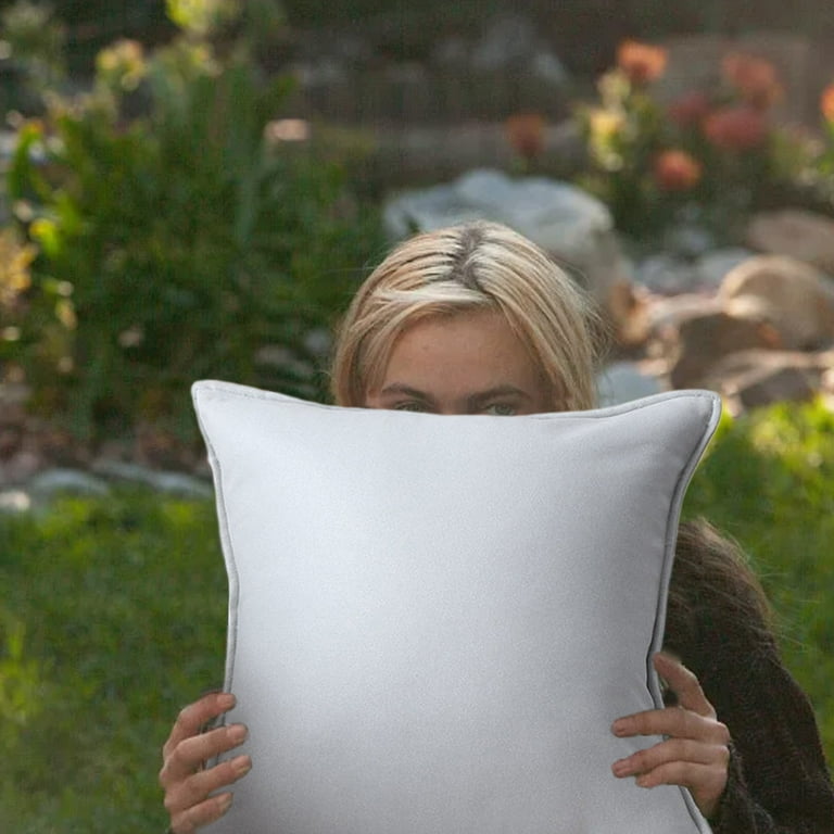 Waterproof Polyester Pillow Cover 17x17 Inch Square Cushion Case