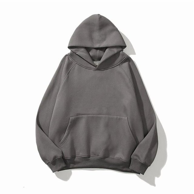 Sudadera con capucha holgada de manga larga con bolsillo tipo canguro y hombros caídos para mujer