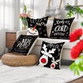 thumbnail image 2 of almohada de Navidad , para decoraciones de Navidad, diseño de búfalo, árbol de Navidad decoración de casa de campo para sofáC4PCS, 2 of 5