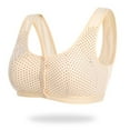 thumbnail image 2 of JGTDBPO Front Closure Bras For Women No Underwire Plus Size Full Coverage Bras Front Snap Bras Post Surgery Front Closure Brassiere Sports Bra Wireless Minimizer Bra Everyday Bra, 2 of 4