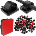thumbnail image 1 of WANGQ 100 Pcs Adhesive Cable Clips Bulk Wire Holder for Cord Organizer Clips Cable Management Outdoor Light Hooks, 1 of 7