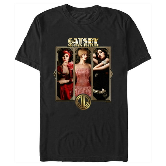 Men's The Great Gatsby Women Portraits  Graphic Tee Black 3X Large