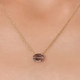 thumbnail image 3 of Gem Stone King 14K Yellow Gold Red Tiger Eye Pendant Necklace for Women | 1.50 Cttw | Gemstone Birthstone | Oval 9X7MM | With 18 inch Chain, 3 of 6