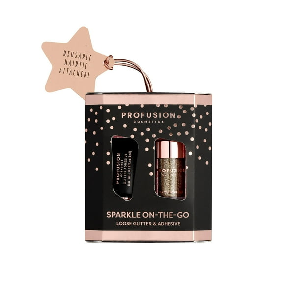 Profusion Cosmetics Sparkle On The Go Loose Glitter and Adhesive for Sparkling Looks
