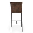 thumbnail image 4 of Iva 31 Inch Bar Stool Chair, Padded, Rolled Back, Brown Top Grain Leather, 4 of 5