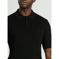thumbnail image 4 of Free Assembly Men's Textured Sweater Polo with Short Sleeves, Sizes S-3XL, 4 of 6