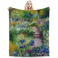 thumbnail image 6 of Monet Painting Flannel Fleece Bed Blanket Throw Blanket Lightweight Cozy Plush Blanket for Bedroom Living Rooms Sofa Couch 50"x60", 6 of 6