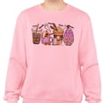 thumbnail image 2 of Halloween Coffee Sweatshirt Unisex Medium Pink, 2 of 5