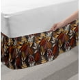 thumbnail image 2 of Autumn Bed Skirt, Tropical Leaves in Earth Tones Botanical Rainforest Foliage Essence, Elastic Bedskirt Dust Ruffle Wrap Around for Bedding Decor, 4 Sizes, Dimgray and Multicolor, by Ambesonne, 2 of 2
