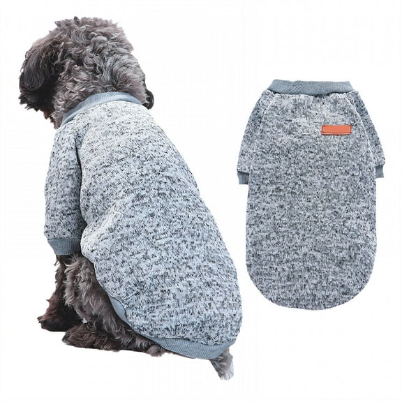 GASTROPOD 1Pcs Dog Sweater,Yarn Dog Coats,Puppy Clothes,Gray,Xxl