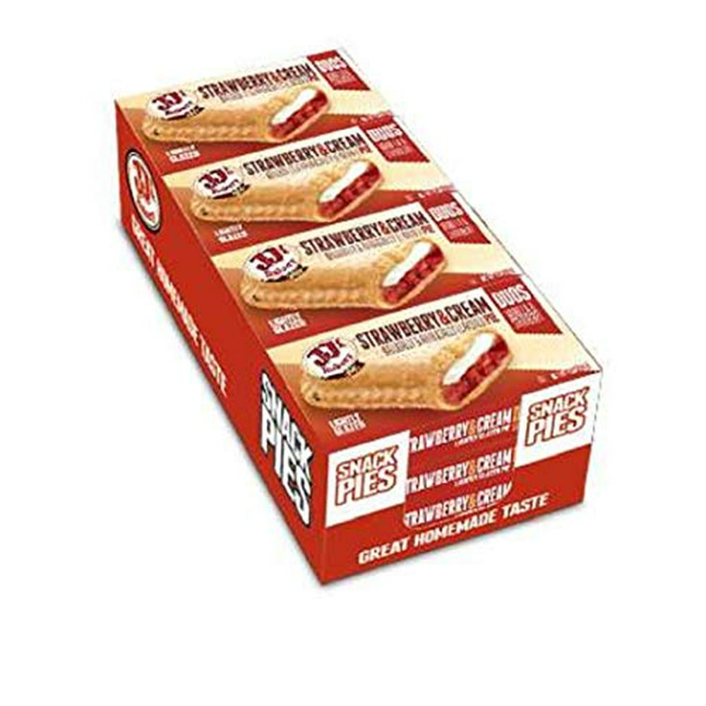 JJ's Bakery Snack Pie Duos, Strawberry & Cream, Pack of 12 Walmart