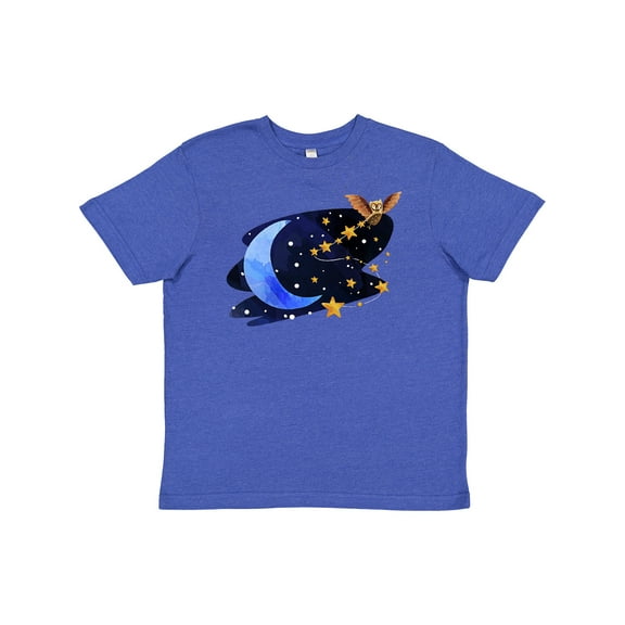 Inktastic Owl Decorating the Night with Moon and Stars Youth T-Shirt