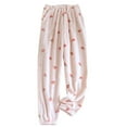 thumbnail image 2 of Vetsdori Fleece Pajamas Pants for Women Sleep Pants Soft Pj Bottoms Pockets Elastic Waist Sleepwear Joggers Womens Lounge Pants Casual,Pink, 2 of 3