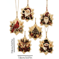thumbnail image 2 of 6-Piece DIY Christmas Ornaments Kit, Pearl Art Sticker Set for Kids Adults, No Glue 3D Relief Hanging Decor with Santa Snowman Reindeer, Easy Holiday Craft Gift for Tree Party, 2 of 4