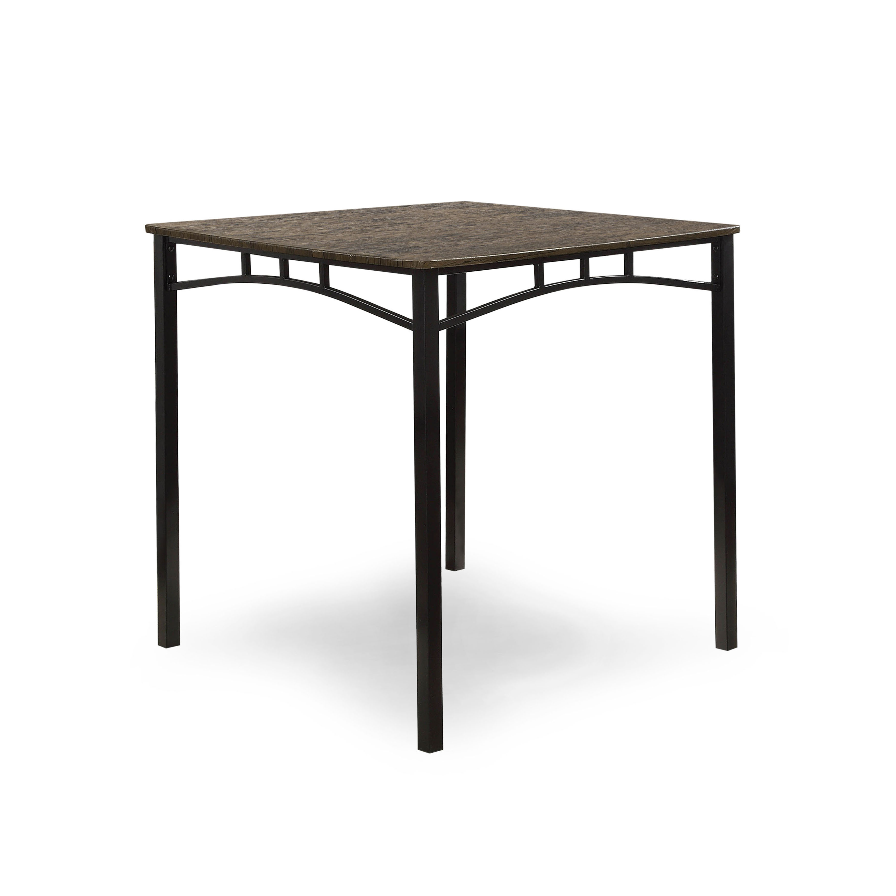 This Furniture of America Trujillo 5-Piece Rustic Farmhouse Counter Height Table Set, Black