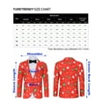 thumbnail image 2 of Men's Christmas Blazer Jacket Xmas Funny Ugly Casual One Button Holiday Suit, Santa Claus Red, L, 2 of 8