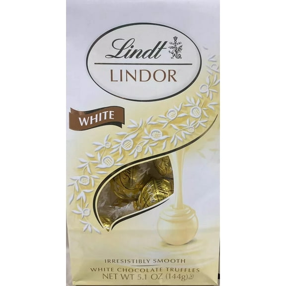 NEW Lindt LINDOR White Chocolate Truffles 5.1 oz Bag - FREE SHIP