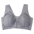 thumbnail image 1 of Front Closure Bra With Floral Lace Lift Stretch 5d Shaping Seamless Bra Push Up Full Coverage Underwear For Big Cup6XL, 1 of 5