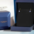 thumbnail image 5 of Gem Stone King 0.60 Ct Round Blue Tanzanite 14K Yellow Gold Earrings, 5 of 6