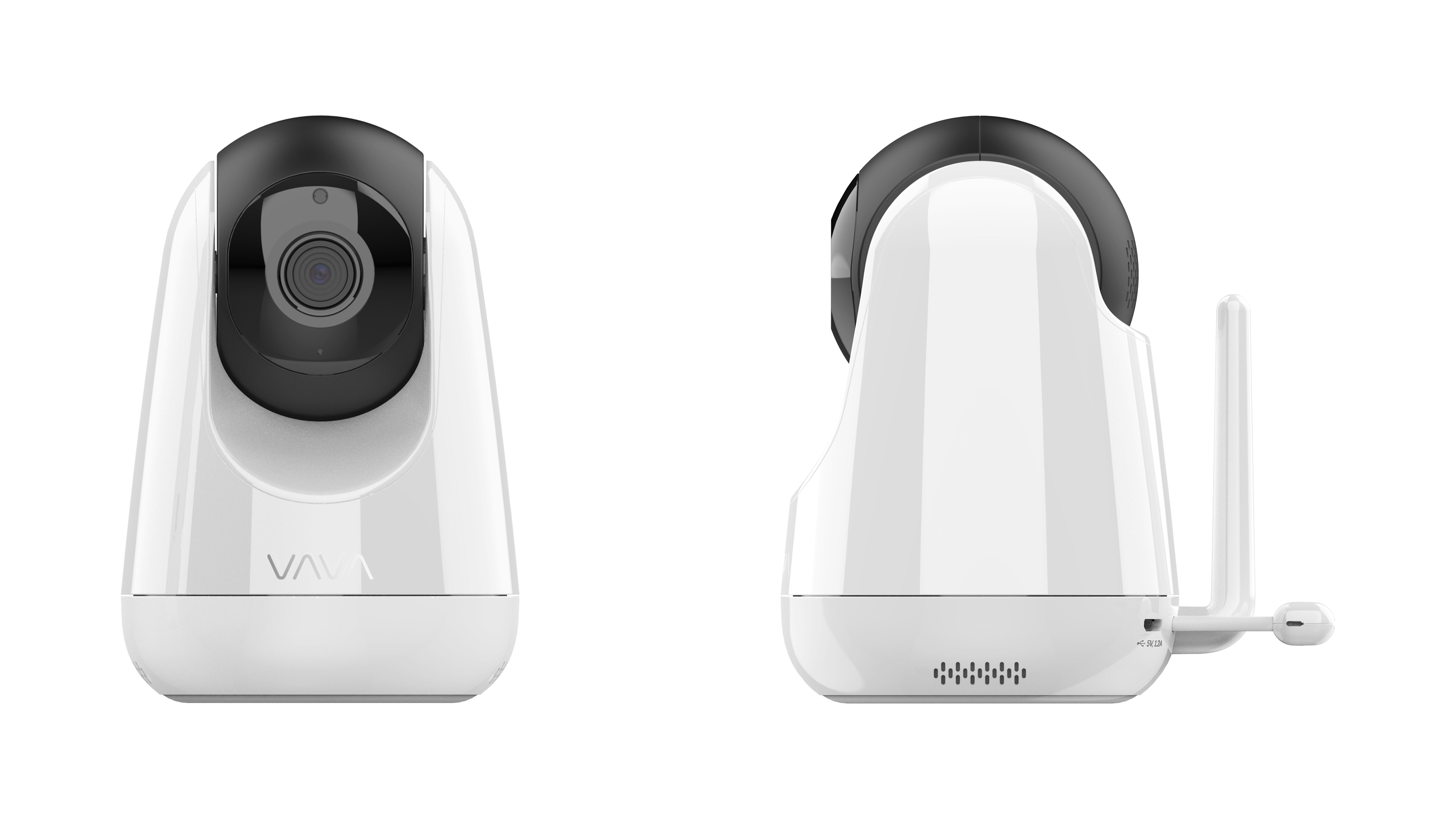 VAVA 8" 1080P HD Video Baby Monitor Split View, Night Vision, Zoom/Pan/Tilt, & 2-Way Audio, White