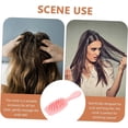 thumbnail image 4 of Cepillo masajeador del cuero cabelludo con mango largo ergonómico para eliminar la caspa y lavar el cabello – Rosa, 4 of 5