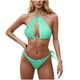 thumbnail image 1 of Trajes de baño tankini para mujer Trajes de baño de dos piezas con tirantes ajustables y espalda descubierta de color liso para mujer Trajes de baño para mujer Trajes de baño tankini para mujer, 1 of 4