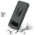 thumbnail image 2 of For Google Pixel 7 Pro Hybrid Tough Strong Dual Layer Hard PC TPU with Flat Magnetic Ring Stand Heavy-Duty Armor Design Cover ,Xpm Phone Case [ Black ], 2 of 7