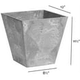 thumbnail image 6 of Root & Vessel Ella Square Planter, Gray, 12", 6 of 6
