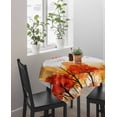 thumbnail image 3 of Fall Forest Tree Square/Round Tablecloths 60x60,Abstract Contemporary Painting Art Table Cloth Table Cover Indoor/Outdoor Tabletop Decor for Wedding Holiday Party Dinner Baby Shower, 3 of 7