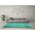 thumbnail image 3 of Ahgly Company Machine Washable Indoor Rectangle Persian Turquoise Blue Traditional Area Rugs, 4' x 6', 3 of 4