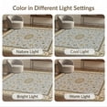 thumbnail image 7 of ODIKA 2'x3' Washable Accent Rug Pet Friendly, Bedside Mat Blue Olive Floral Medallion Design Elegant Botanical Motif with Ornate Border for Bedroom, Nursery, RV, 7 of 7