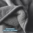 thumbnail image 6 of Bare Home Plush Sherpa Bed Blanket - Fluffy & Soft - Reversible - Lightweight - Twin/Twin XL, Gray with Gray Sherpa, 6 of 10