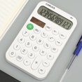 thumbnail image 4 of Mini Calculator, 12 Digit Standard Function, Small Plastic Design, for Home Workspace and Learning Area, Learner and Workspace Computer, White, by FAJHHA, 4 of 8