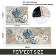 thumbnail image 5 of Summer Nautical Kitchen Rugs Set 2 Piece,Ocean Theme Seashell Decorative Rugs for Kitchen, Tropical Beach Low-Profile Floor Mats Decorations for Home Kitchen (17.7x47.2+17.7x23.6), 5 of 6