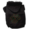 thumbnail image 3 of Christmas Pet, Dog  Cat Hoodie Rhinestone, "Holiday Paw", 3 of 6