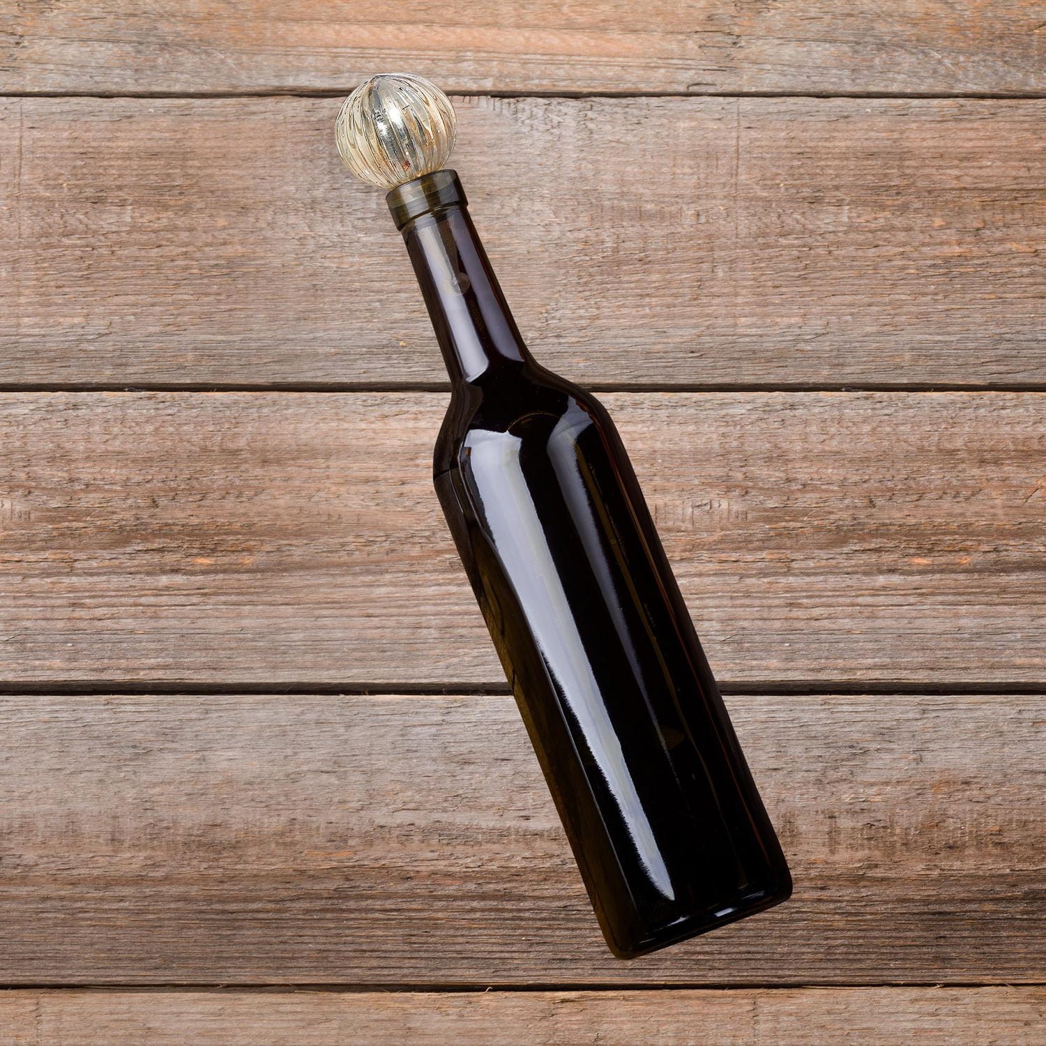 Christmas Bauble Top Wine Bottle Stopper Gold