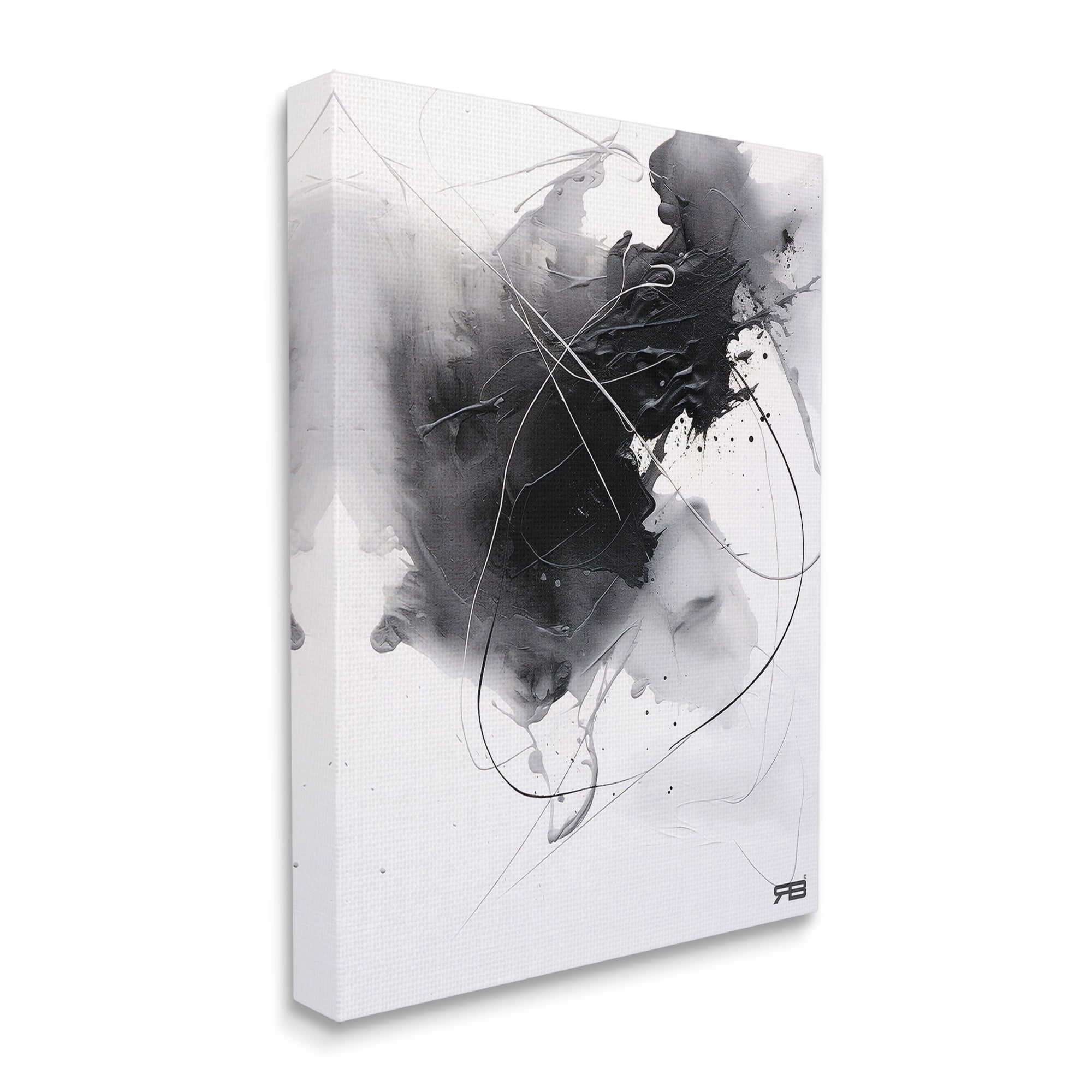 Stupell Industries Contemporary Watercolor Smear Abstract Painting Gallery Wrapped Canvas Art Print Wall Art, 24 x 30