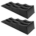 thumbnail image 1 of 2Pcs Portable Car Ramps, Automotive Leveling Ramp, Car Wheel Leveler Chocks, Vehicle Service Ramp, Tire Stabilizer for Travel Trailer, RV, Truck, 7716LBS Capacity Per Pair, 1 of 7