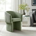 thumbnail image 2 of Side Dining Chair Armchair, Green, Fabric, Bar Pub Cafe Bistro Dining Kitchen Hospitality Restaurant, Modern Contemporary, HB37291, 2 of 10