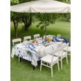 thumbnail image 3 of Outdoor Tablecloth with Umbrella Hole and Zipper, Blue Fall Pumpkins Rectangle Table Cloth 54x80 Inch Waterproof Tablecloth, Maple Leaf Tree Thanksgiving Autumn Picnic Table Cover for Patio Camping, 3 of 7