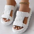 thumbnail image 6 of IUJSOY Womens Platform Sandals Braided Strap Flatform Slide Open Toe Summer Beach Woven Belt Slipper, 6 of 7