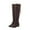 Brown Over The Knee Boots, variant on Women's Over The Knee Boots Suede Fuzzy Fleece Lined Wedge Heel Winter Boots Warm Plush Lining Buckle Buckle Pull on Boots Brown 40