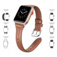 thumbnail image 4 of Correas de cuero compatibles con Apple Watch 38 mm-40 mm / 42 mm-44 mm, correa de cuero de grano superior pulsera delgada y delgada para iWatch Series 5/4/3/2/1 Adepaton 2033273-5, 4 of 9