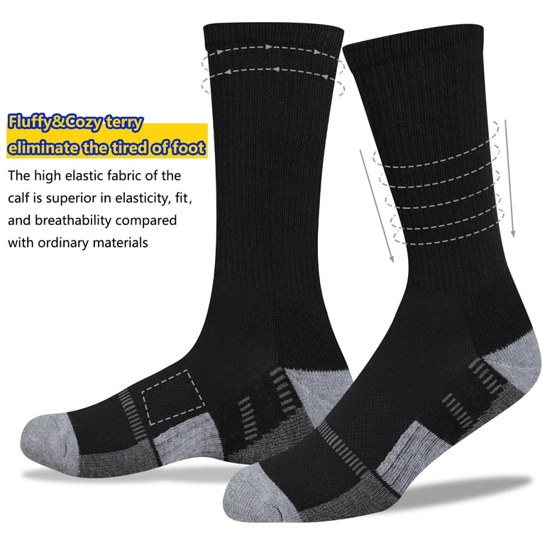 Cooplus Men's Crew Athletic Socks, 6-Pack photo 2