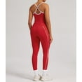 thumbnail image 4 of PISONIC Women Two Pieces Workout Set Tank Top Color Block High Waist Leggings Gym Work Outfits with Pockets, 4 of 7