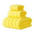 thumbnail image 2 of Toalla De Baño Juego de 3 toallas de baño de fibra superfina,suaves y absorbentes para ducha y spa (Amarillo) Rkxzt, 2 of 9