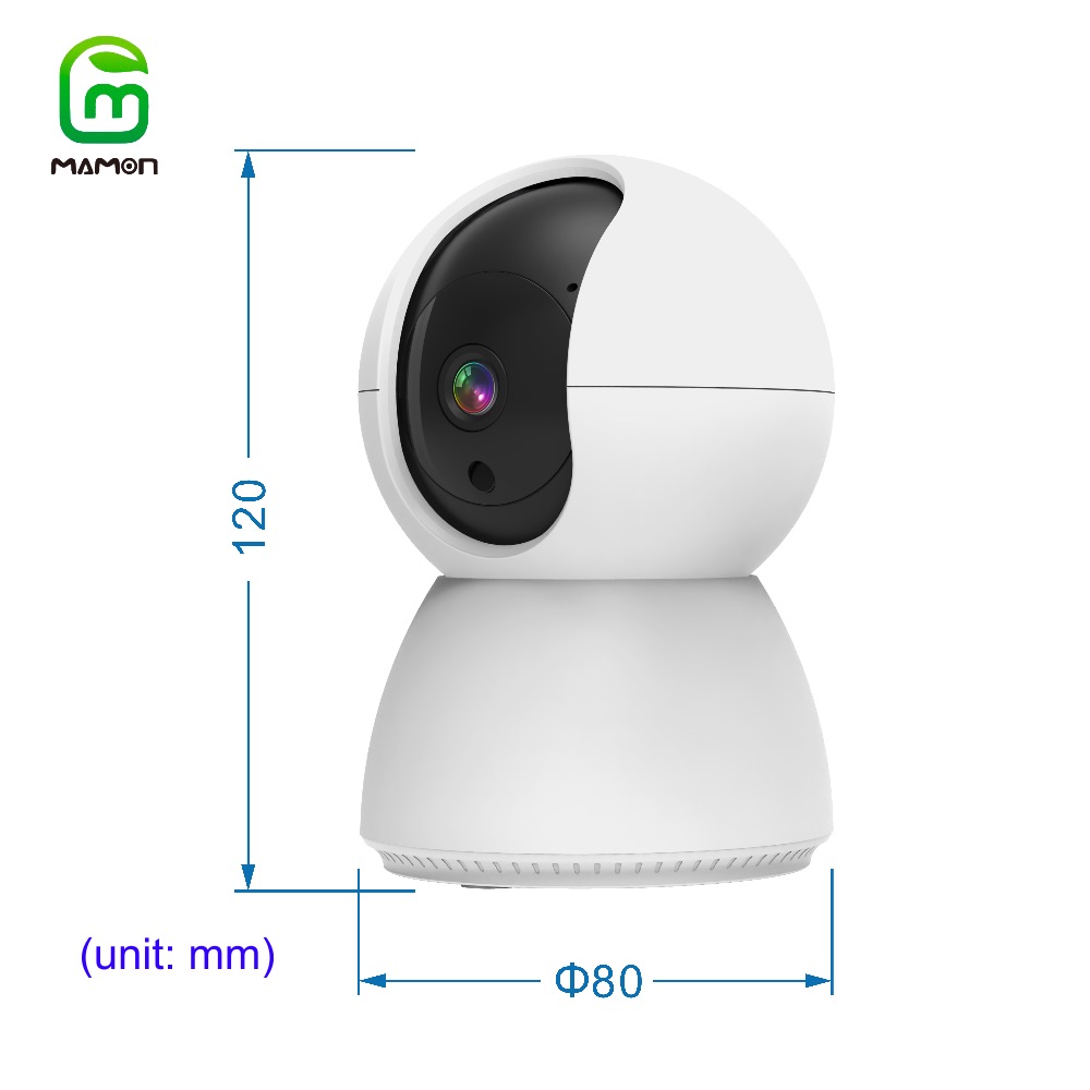 MAMON Baby Monitor Indoor Security WiFi Camera 3MP 1296P with Pan Tilt Zoom/ Motion Alerts Ideal for Baby and Pet Home Security Multiple Storage Options