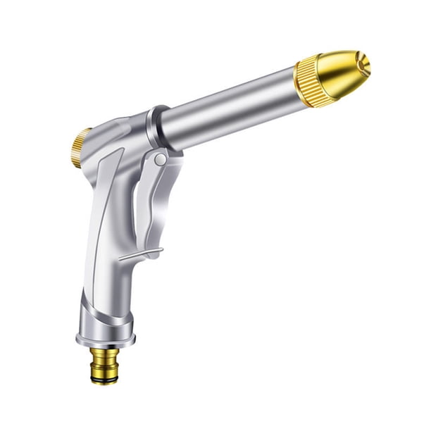 Rociador para lavado de autos, chorro de limpieza para autos, rociador de agua de alta presión, boquilla de aleación de aluminio, plateado tholdsy HA004453-01B